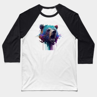 Bear Splash Art: Powerful Fantasy Representation #3 Baseball T-Shirt